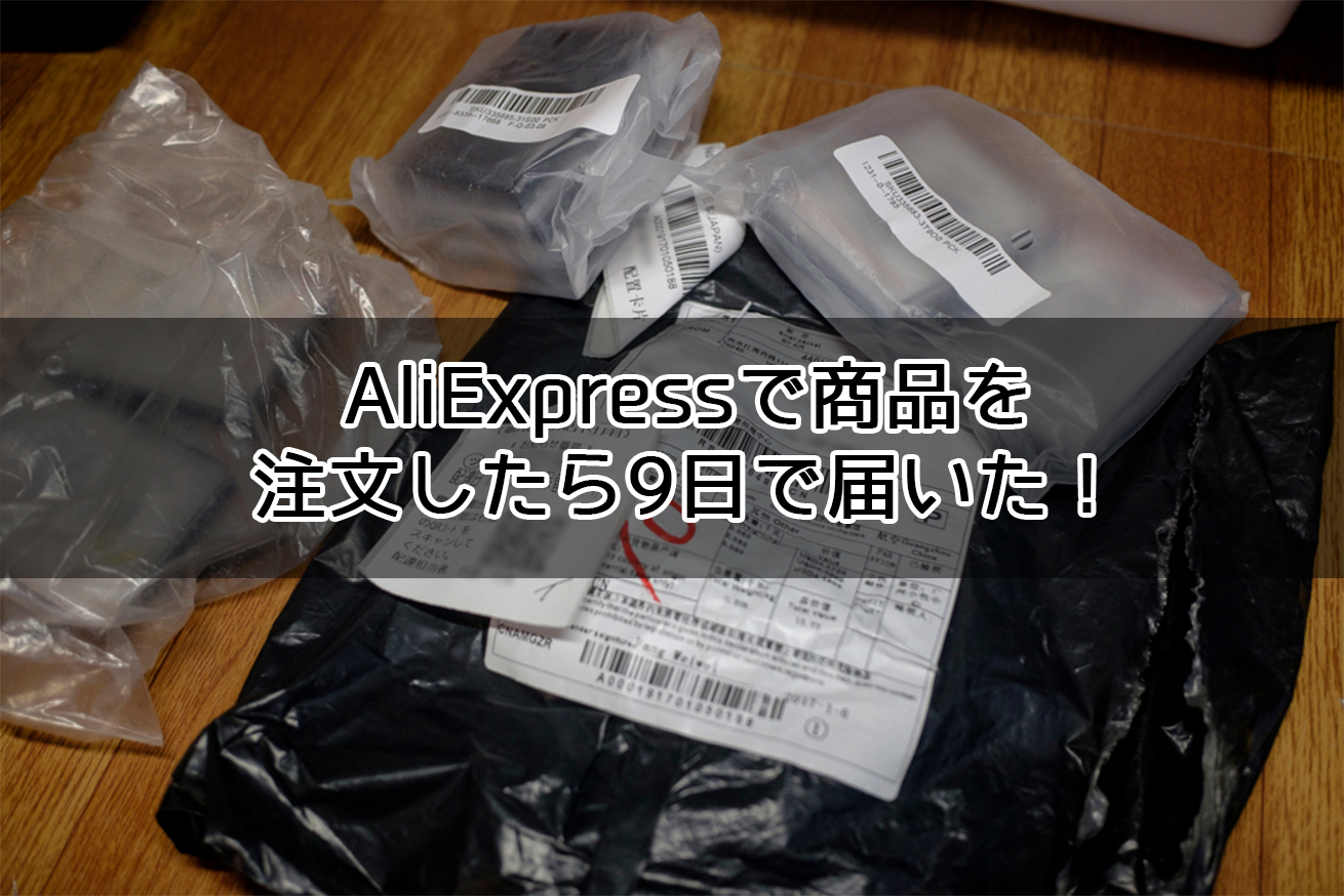 【個人輸入】AliExpressで商品を注文したら9日で届いた！意外に早くてビックリ！ – Hasuda Works – ハスダワークス